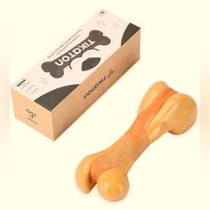 Tikaton Dog Chew Toys for Aggressive Chewers, Chicken Flavor Durable Dog Bone LG